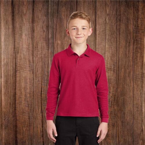 Y500LS Youth Long Sleeve Silk Touch Polo Thumbnail